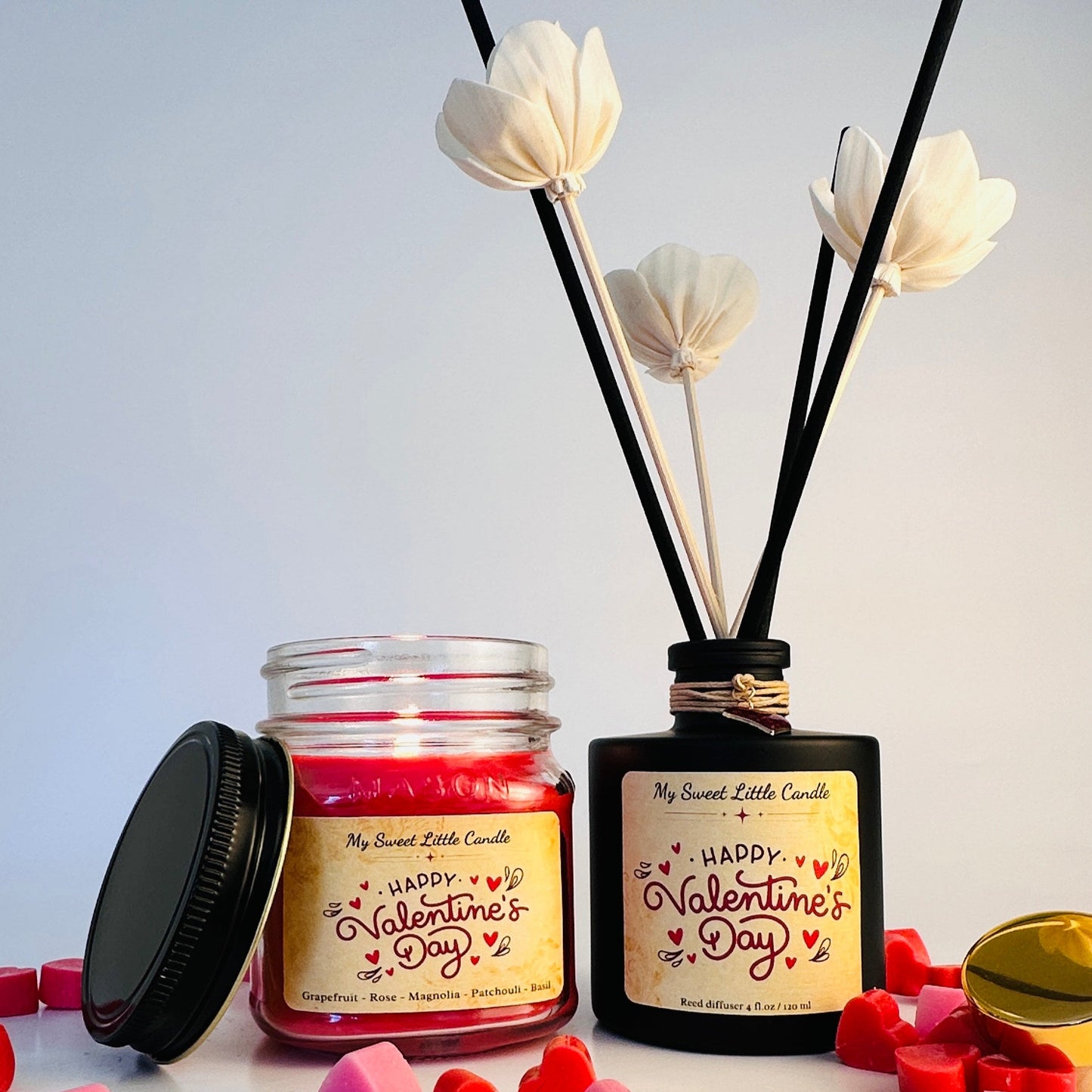 Valentine's Day "rose" Scented Candle / 7 oz