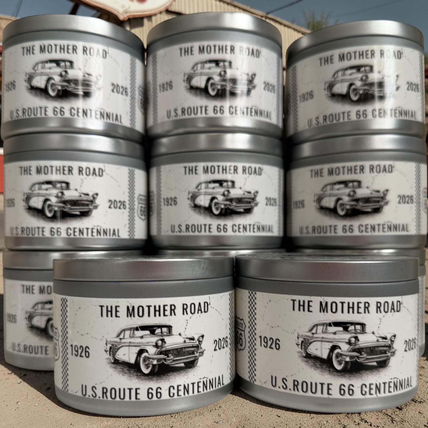 Route 66 Special Edition Soy Candle : Amber and Musk Aroma, 6 oz