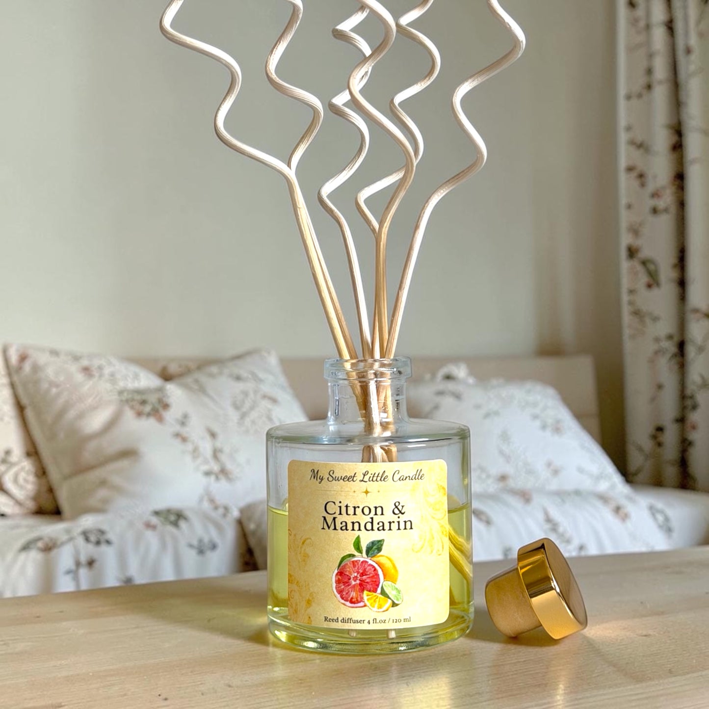 Citrus Reed Diffuser: Fresh Lemon & Mandarin 4 fl.oz/120 ml