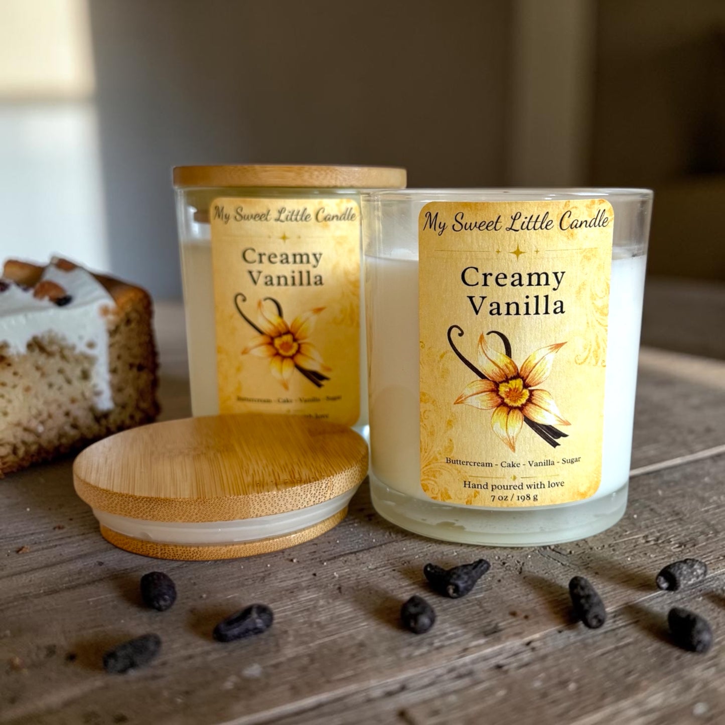 Vanilla Candle: Creamy Vanilla Aroma, 7 oz