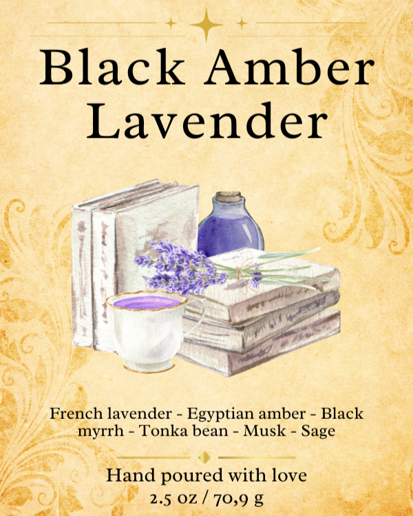 Black Amber Lavender Scented Wax Melt