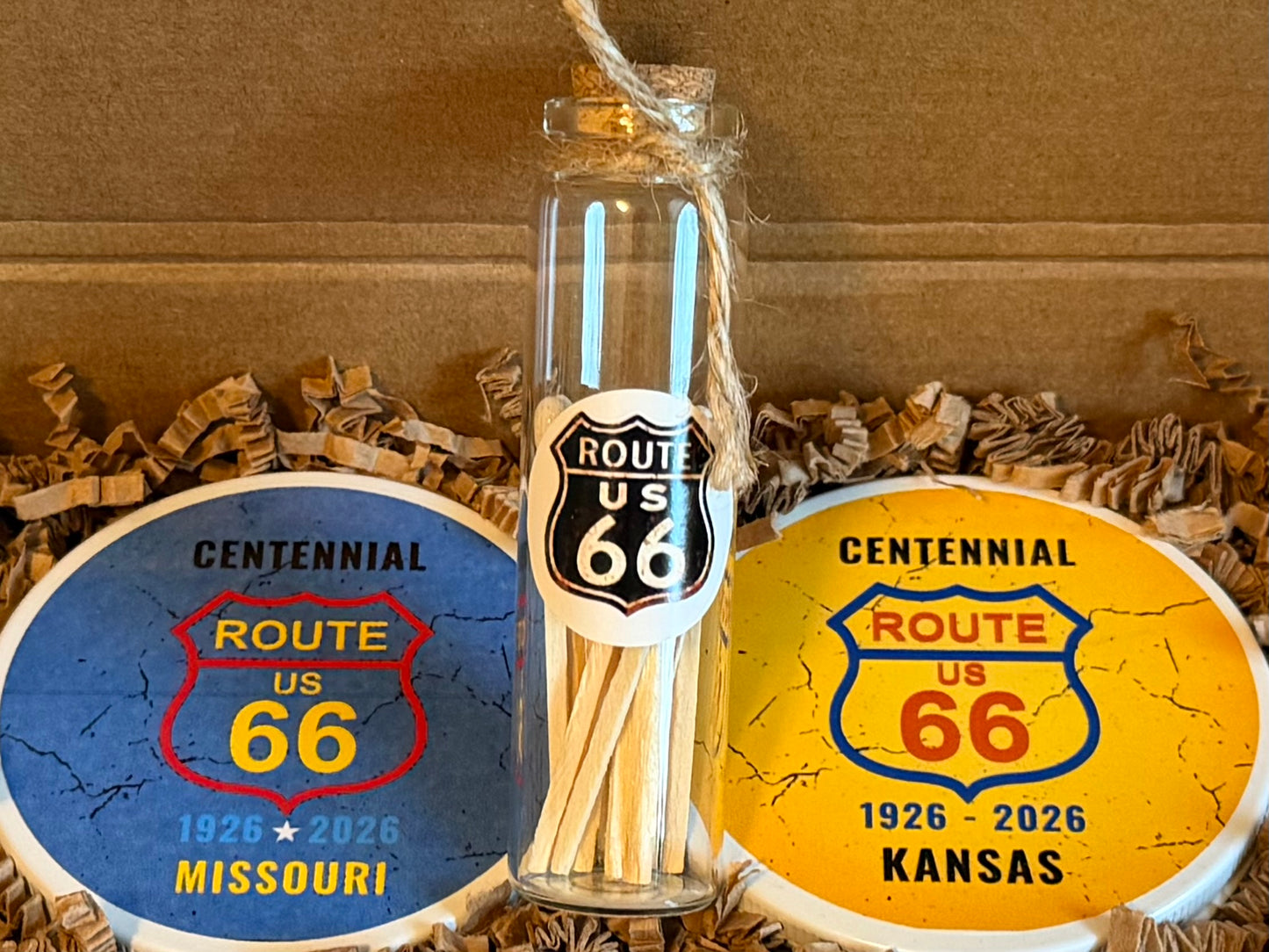 Route 66 Road Trip Candle Tin Set : 8 Pieces Limited Centennial Edition, Gift Box