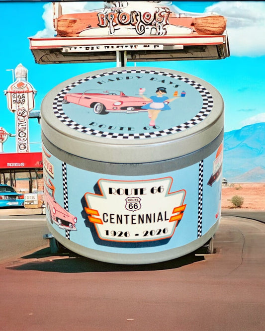 Strawberry Cream Candle : Special Edition Route 66, 6 oz