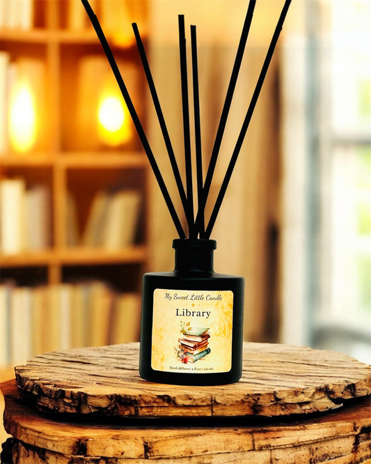 Library Reed Diffuser:  Teakwood, Leather & Cedar 4 fl.oz/120 ml