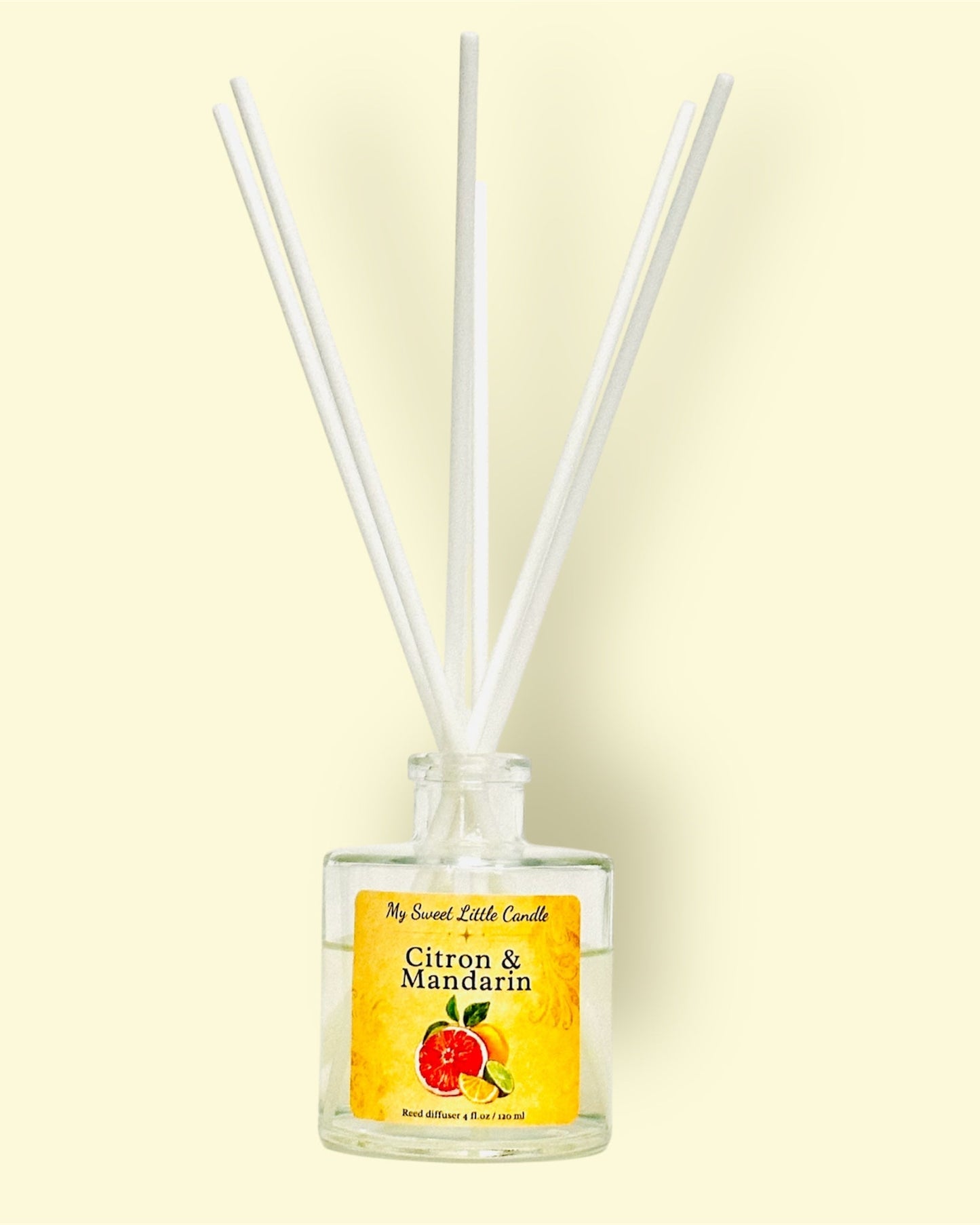 Citrus Reed Diffuser: Fresh Lemon & Mandarin 4 fl.oz/120 ml