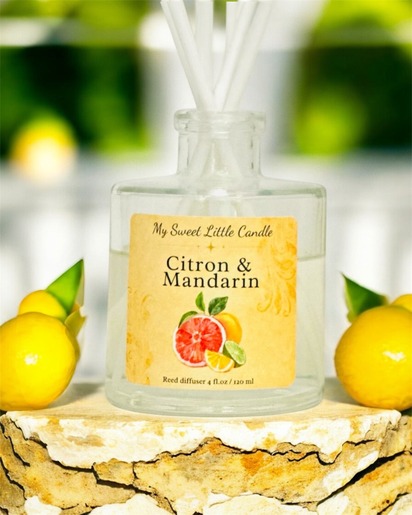 Citrus Reed Diffuser: Fresh Lemon & Mandarin 4 fl.oz/120 ml