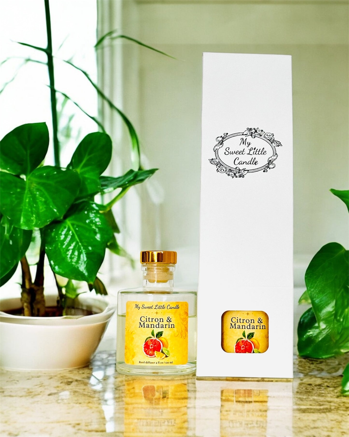 Citrus Reed Diffuser: Fresh Lemon & Mandarin 4 fl.oz/120 ml