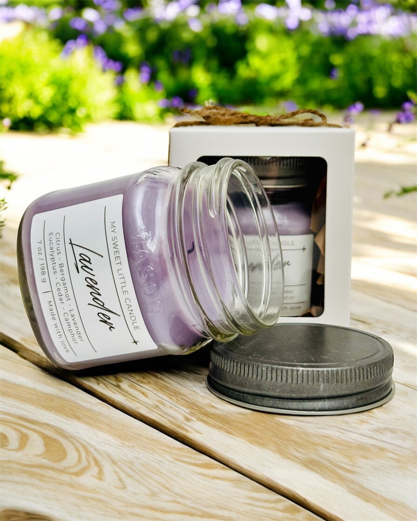 Lavender Soy Candle : Floral Relaxing Aroma, 7 oz
