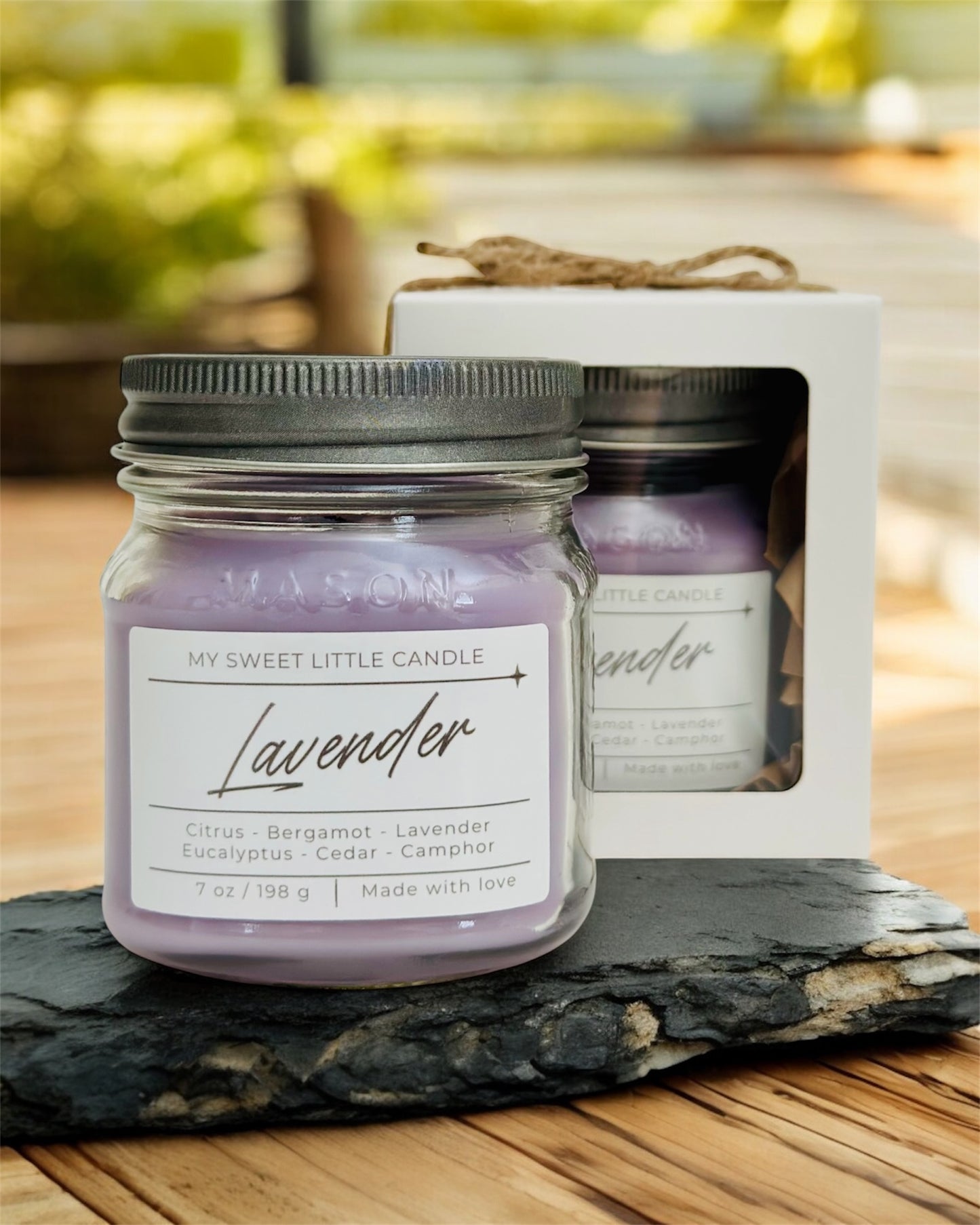Lavender Soy Candle : Floral Relaxing Aroma, 7 oz