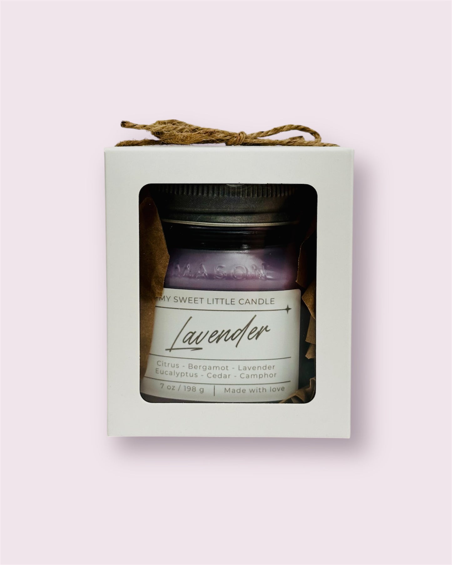 Lavender Soy Candle : Floral Relaxing Aroma, 7 oz