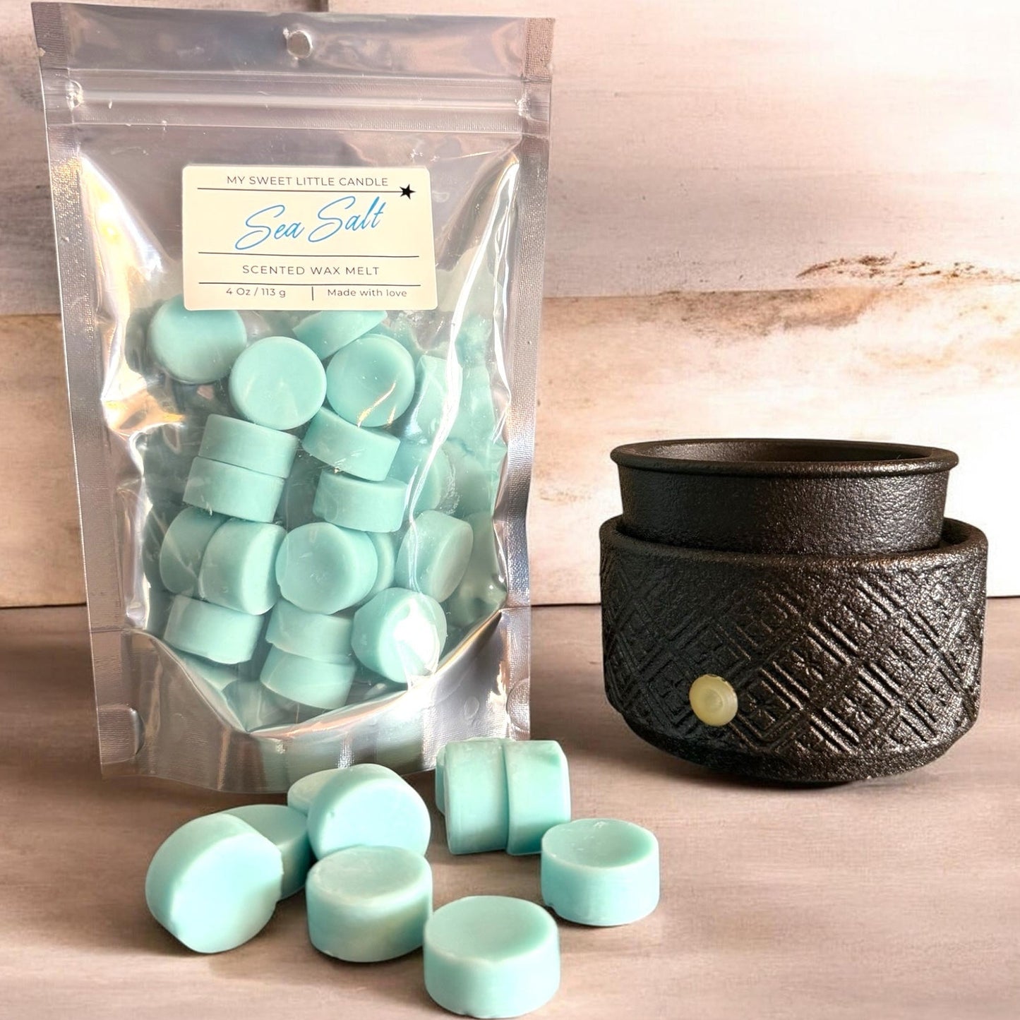 Sea Salt Scented Wax Melt Bag 4 Oz