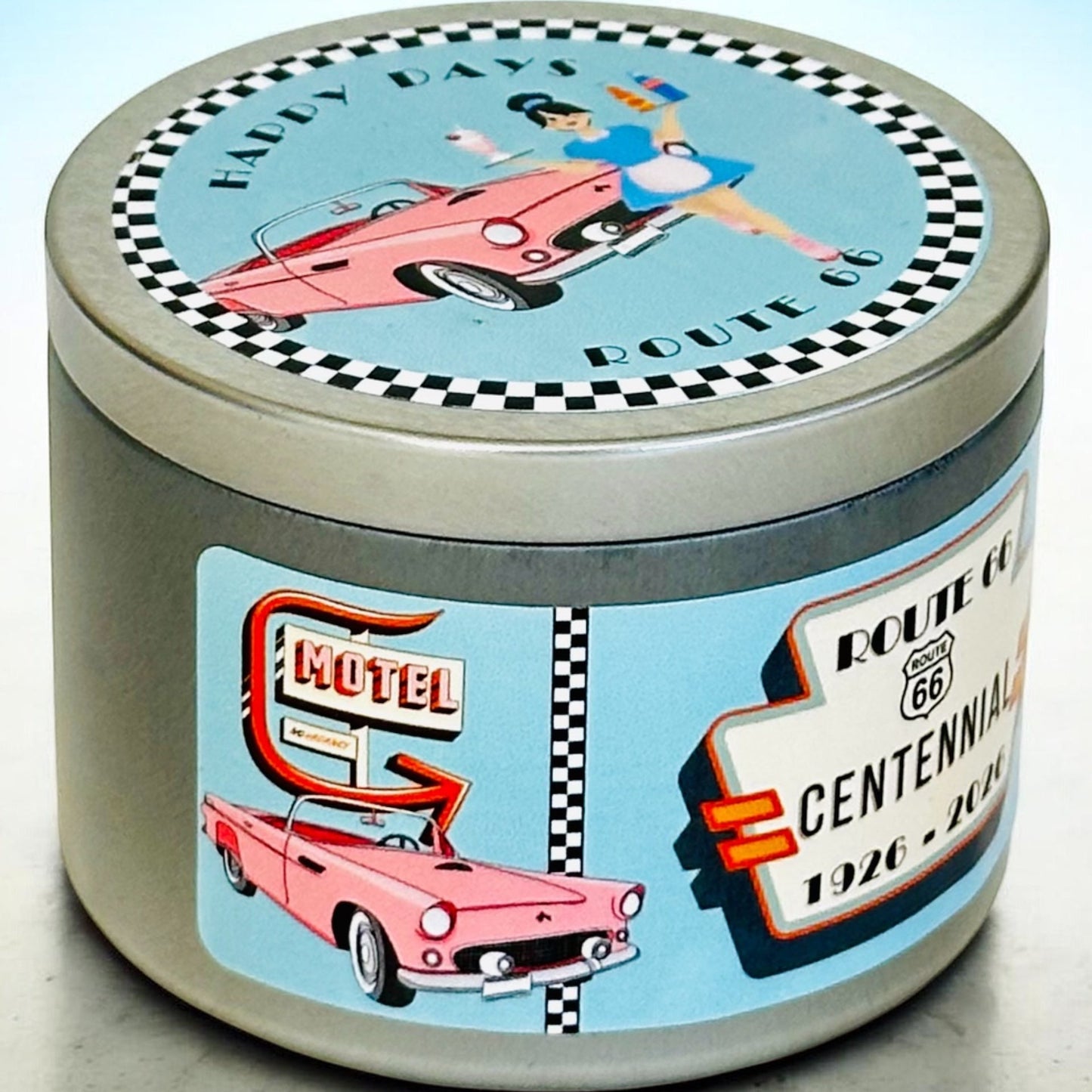Strawberry Cream Candle : Special Edition Route 66, 6 oz