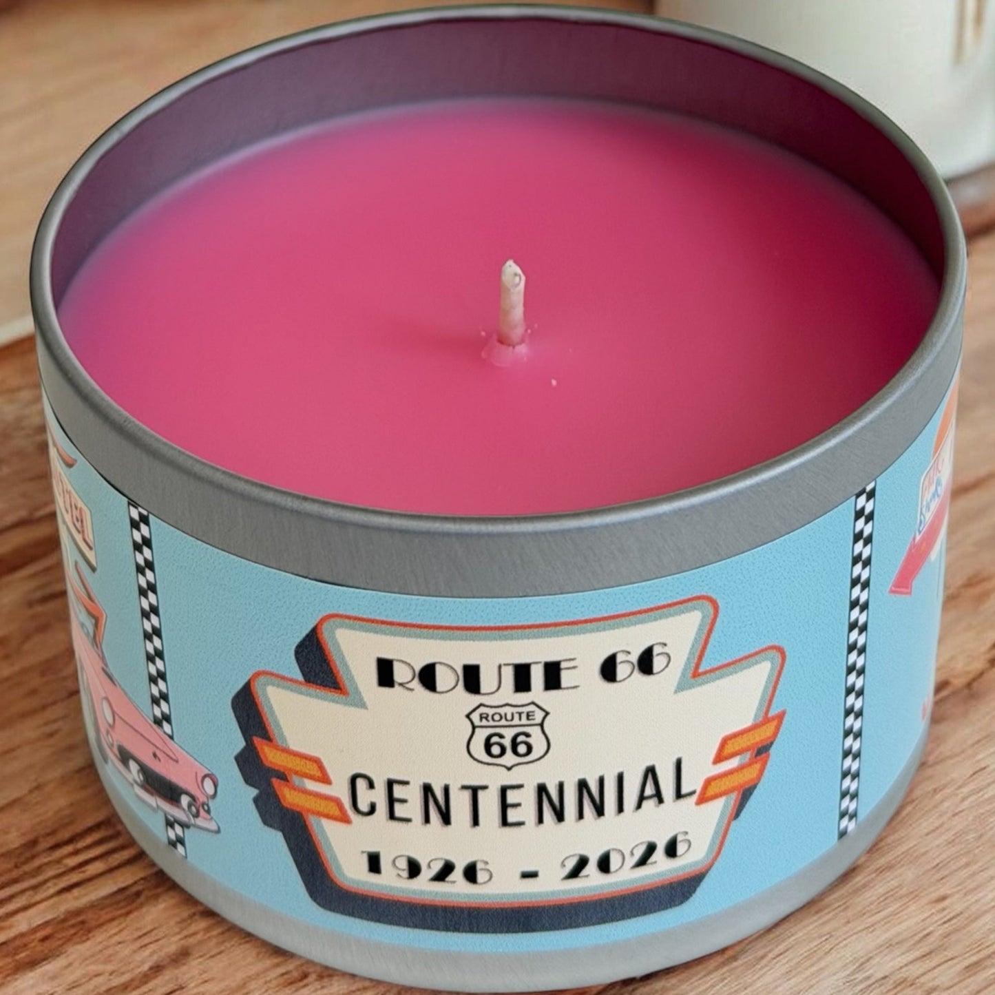 Strawberry Cream Candle : Special Edition Route 66, 6 oz