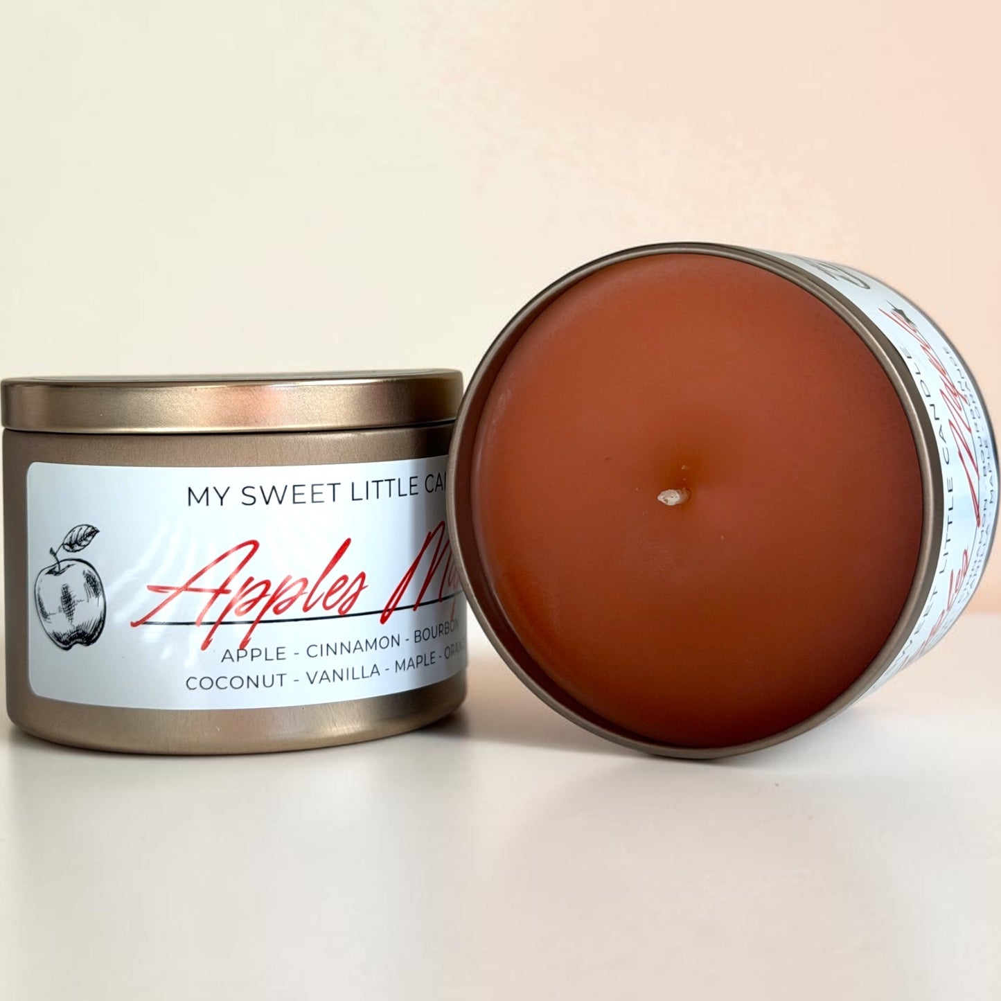 Apples Maple Bourbon Soy Candle : Juicy Apple Notes, 6 oz