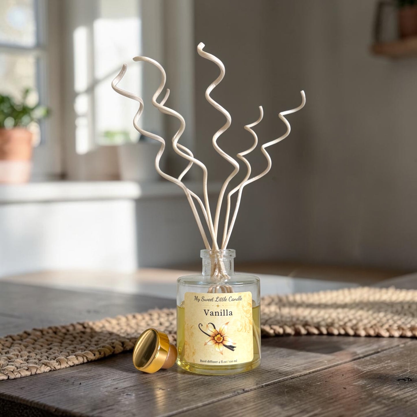 Vintage Vanilla Reed Diffuser: 4 fl.oz/120 ml