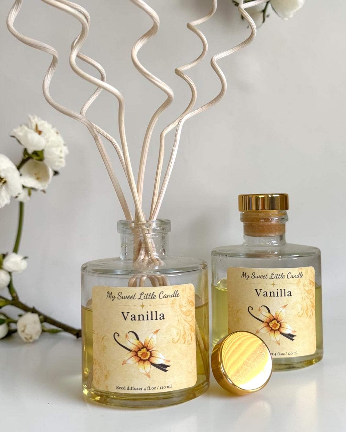Vintage Vanilla Reed Diffuser: 4 fl.oz/120 ml