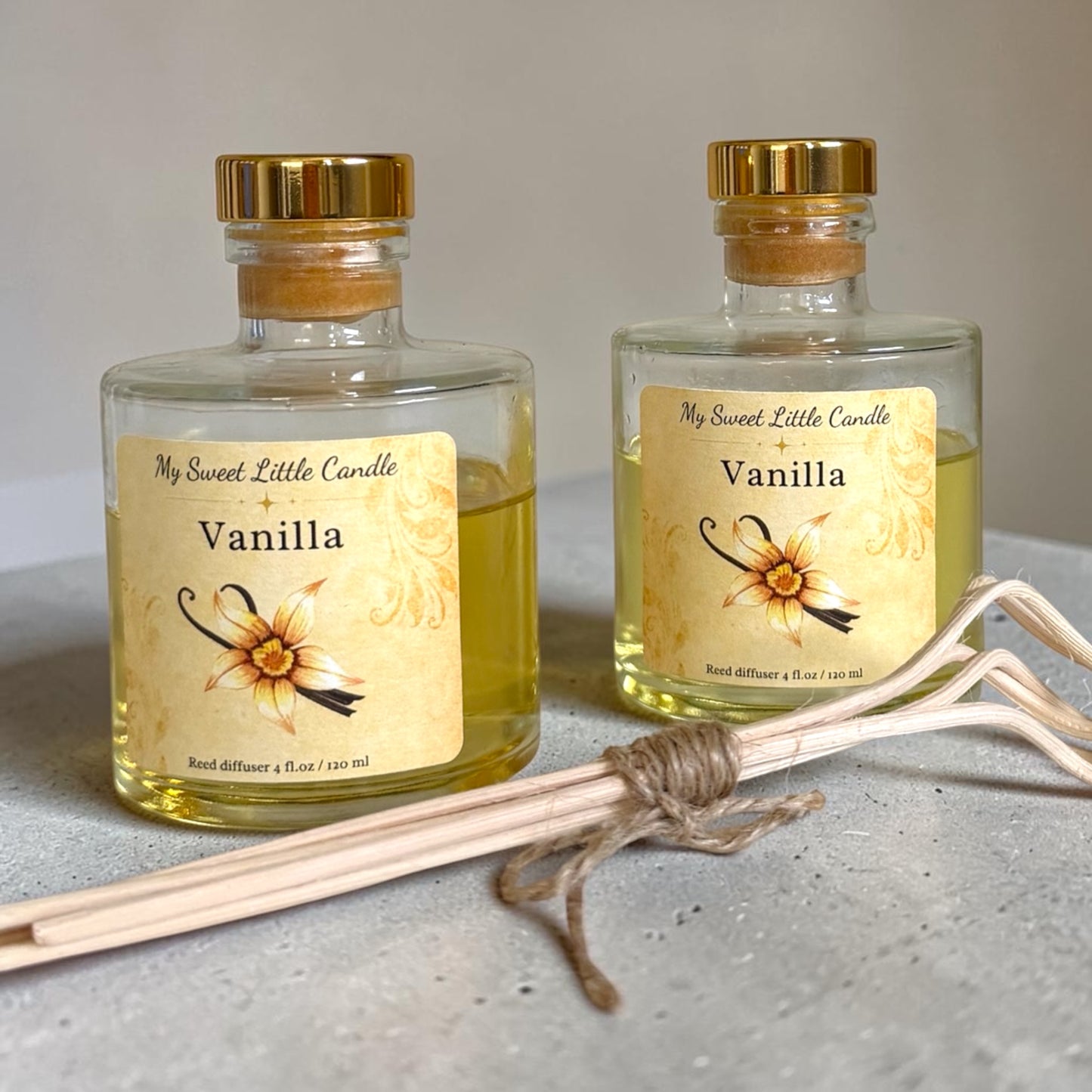 Vintage Vanilla Reed Diffuser: 4 fl.oz/120 ml
