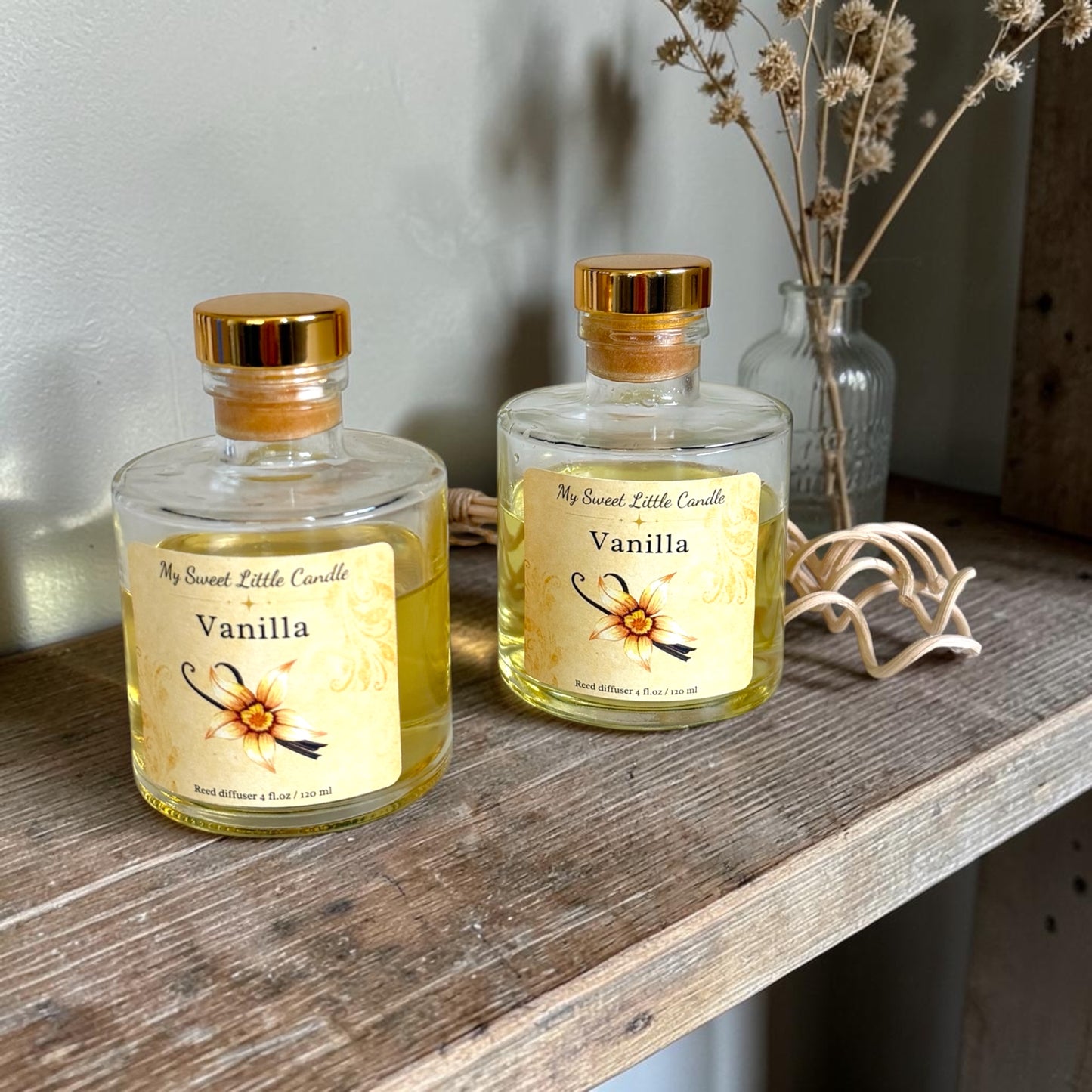 Vintage Vanilla Reed Diffuser: 4 fl.oz/120 ml