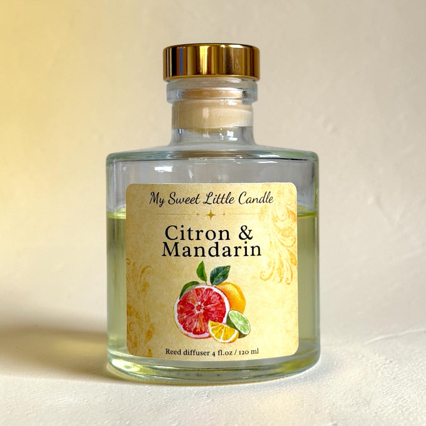 Citrus Reed Diffuser: Fresh Lemon & Mandarin 4 fl.oz/120 ml