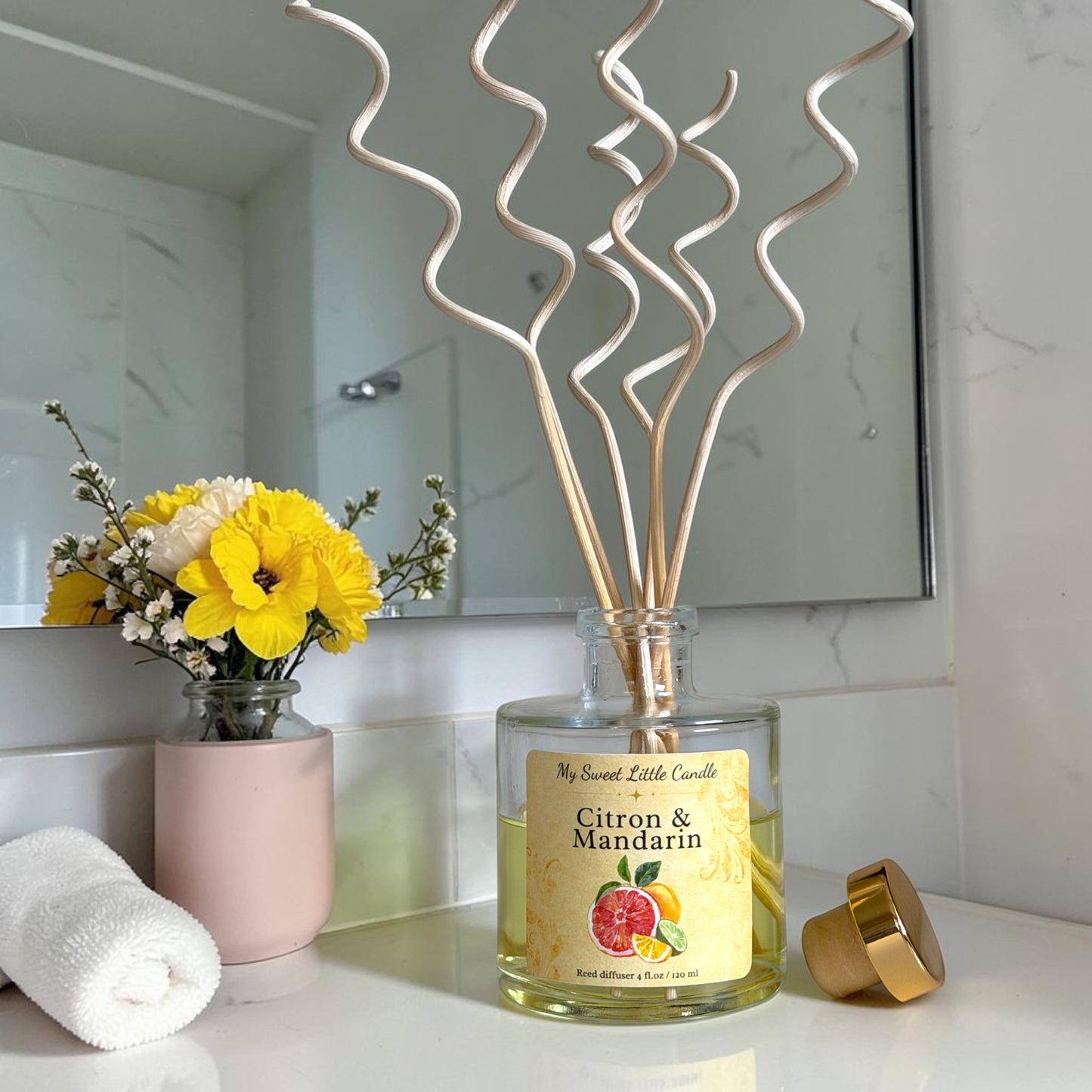 Citrus Reed Diffuser: Fresh Lemon & Mandarin 4 fl.oz/120 ml