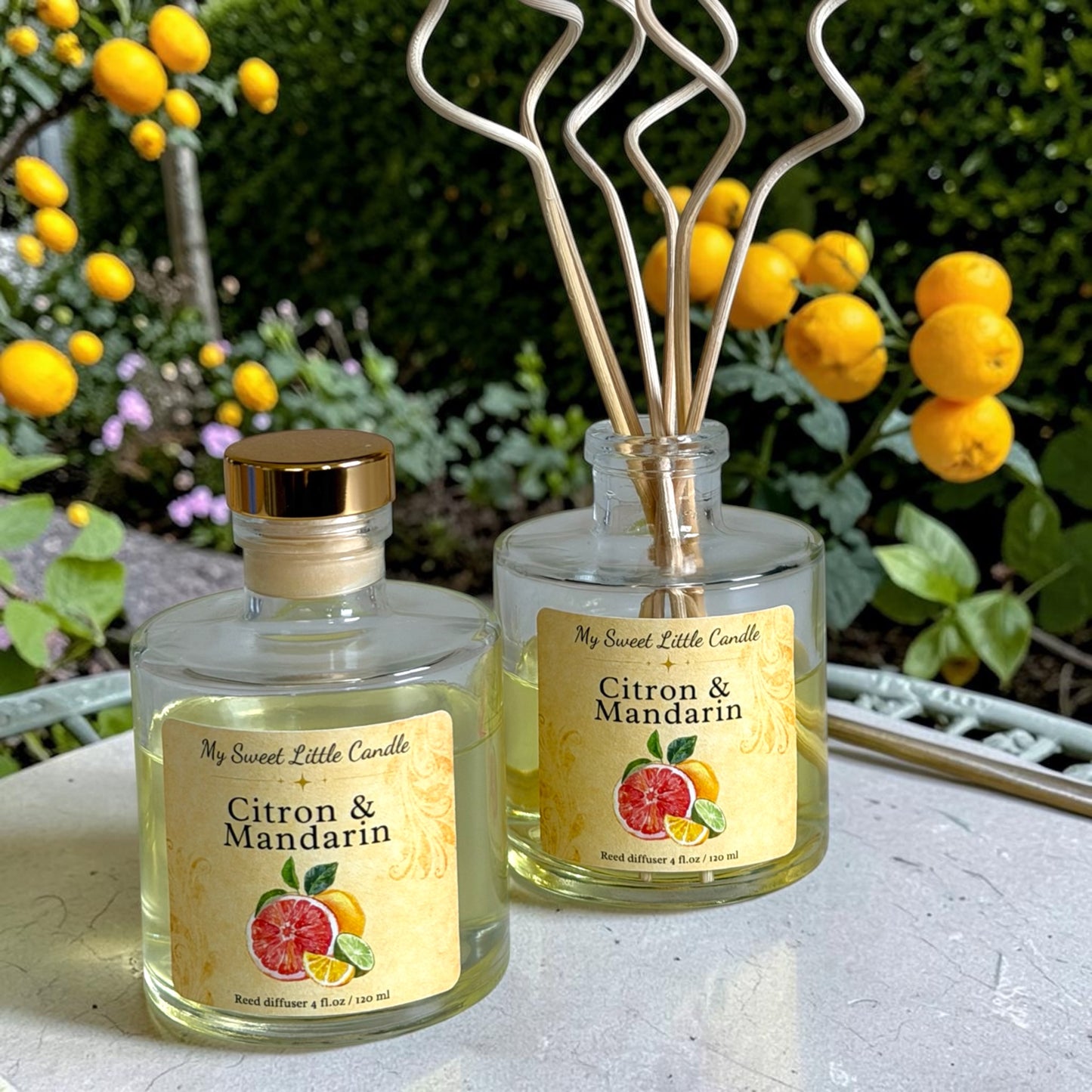 Citrus Reed Diffuser: Fresh Lemon & Mandarin 4 fl.oz/120 ml