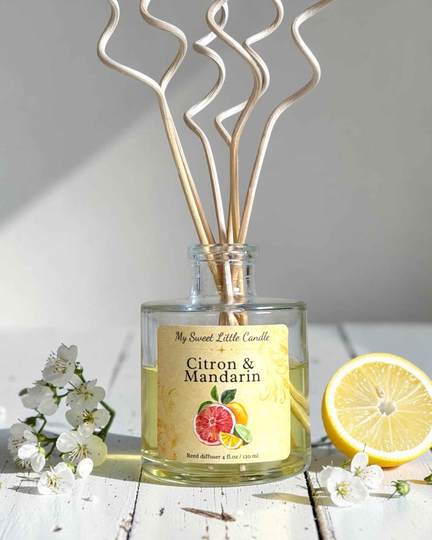 Citrus Reed Diffuser: Fresh Lemon & Mandarin 4 fl.oz/120 ml