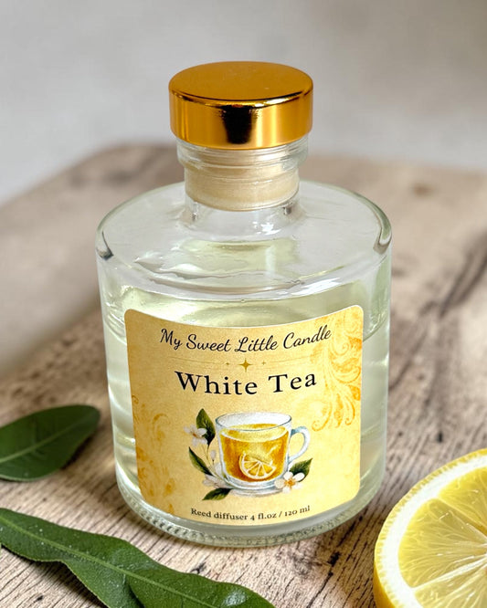 White Tea Reed Diffuser: Citrus Floral Aroma, 4 fl.oz/120 ml
