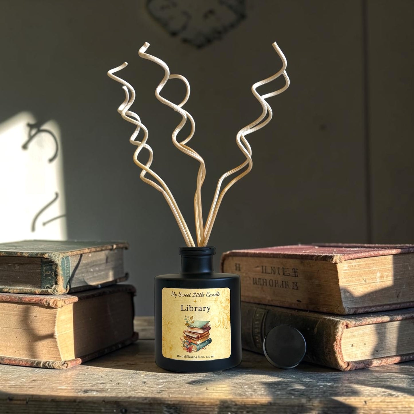 Library Reed Diffuser:  Teakwood, Leather & Cedar 4 fl.oz/120 ml