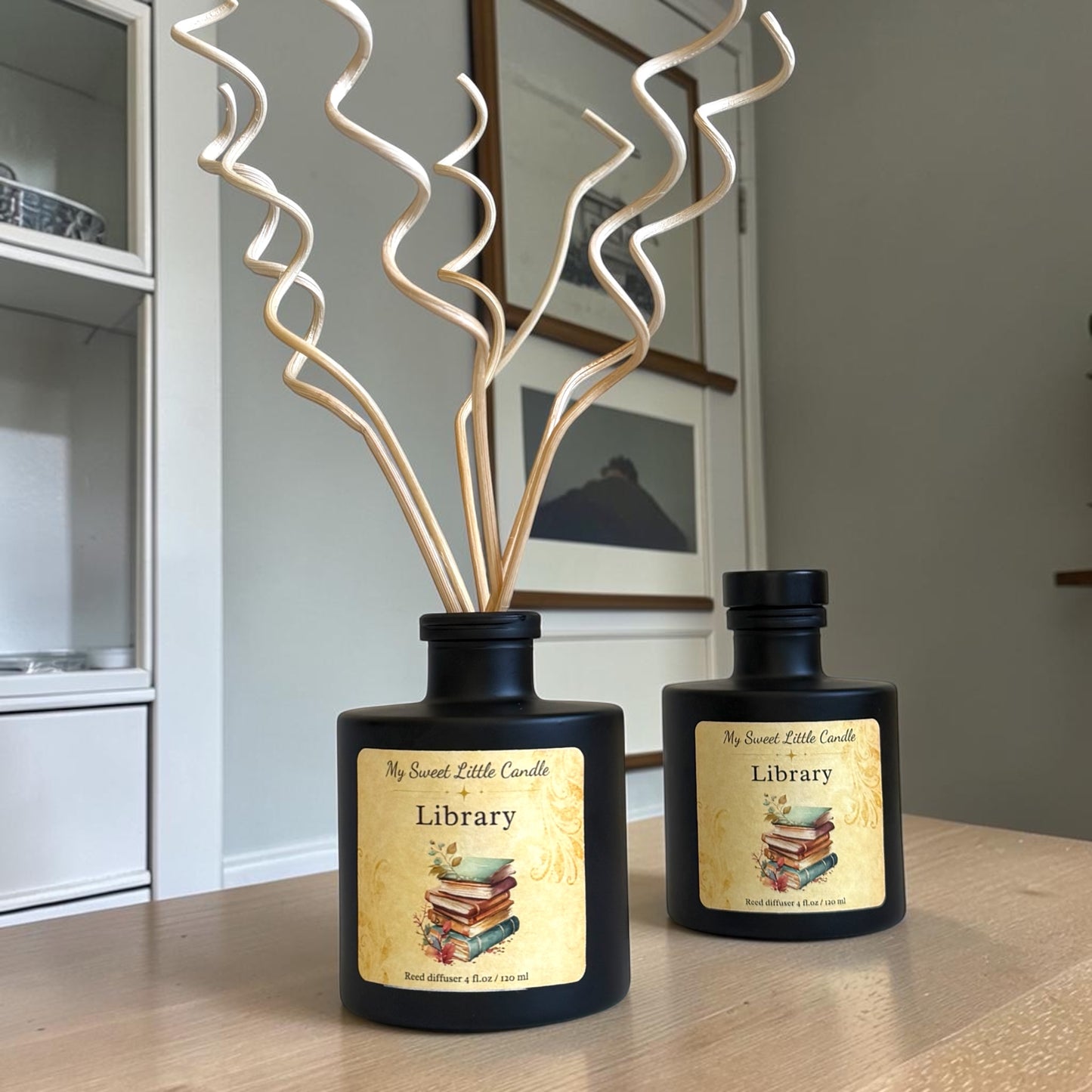 Library Reed Diffuser:  Teakwood, Leather & Cedar 4 fl.oz/120 ml