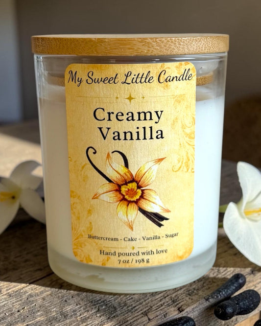 Vanilla Candle: Creamy Vanilla Aroma, 7 oz