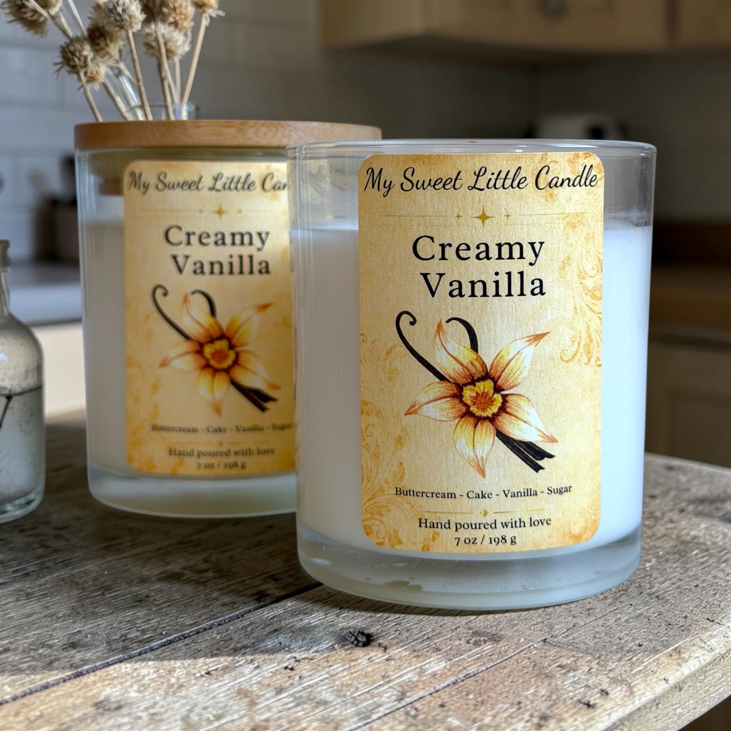 Vanilla Candle: Creamy Vanilla Aroma, 7 oz
