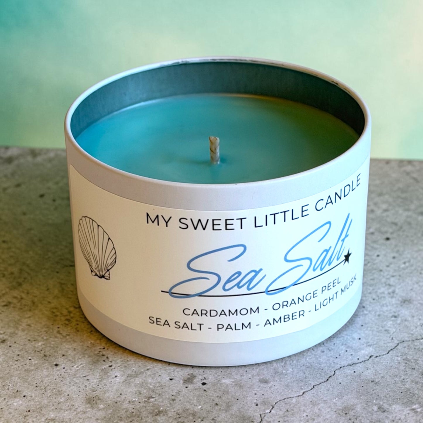 Sea Salt Soy Candle : Ocean Breezy Scent, 6 oz
