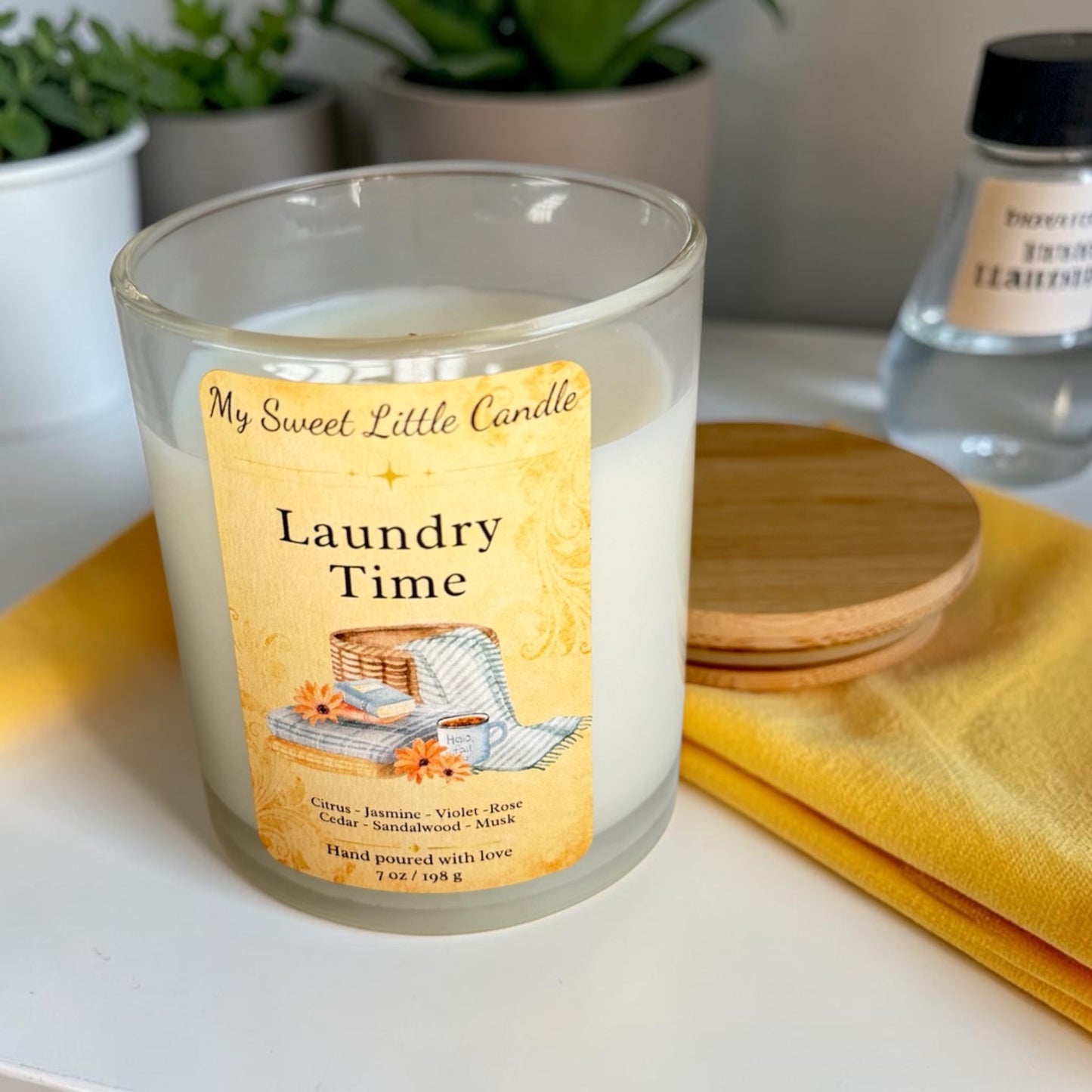 Laundry Time  Soy Candle : Fresh Laundry Clean Scent , 7 oz