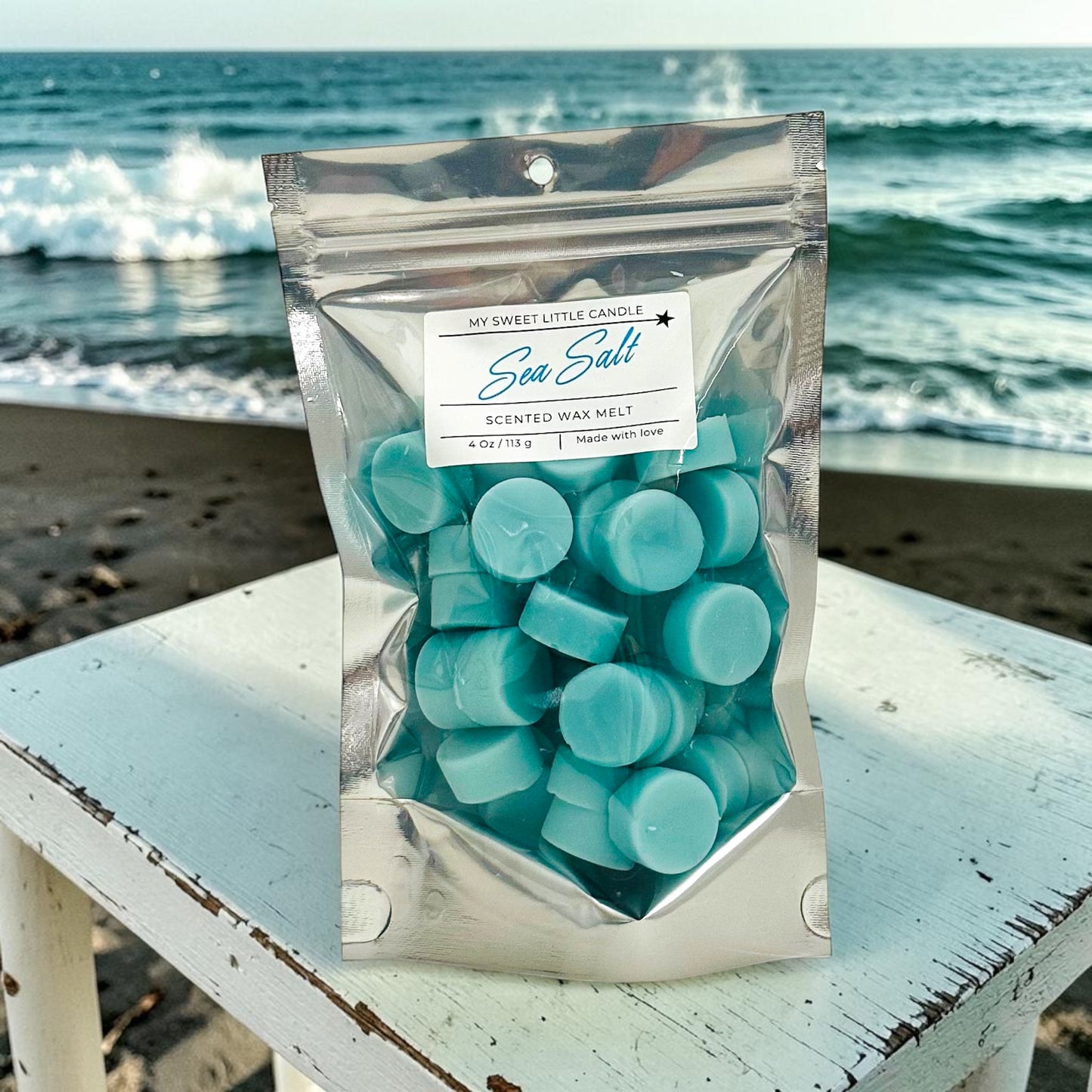 Sea Salt Scented Wax Melt Bag 4 Oz