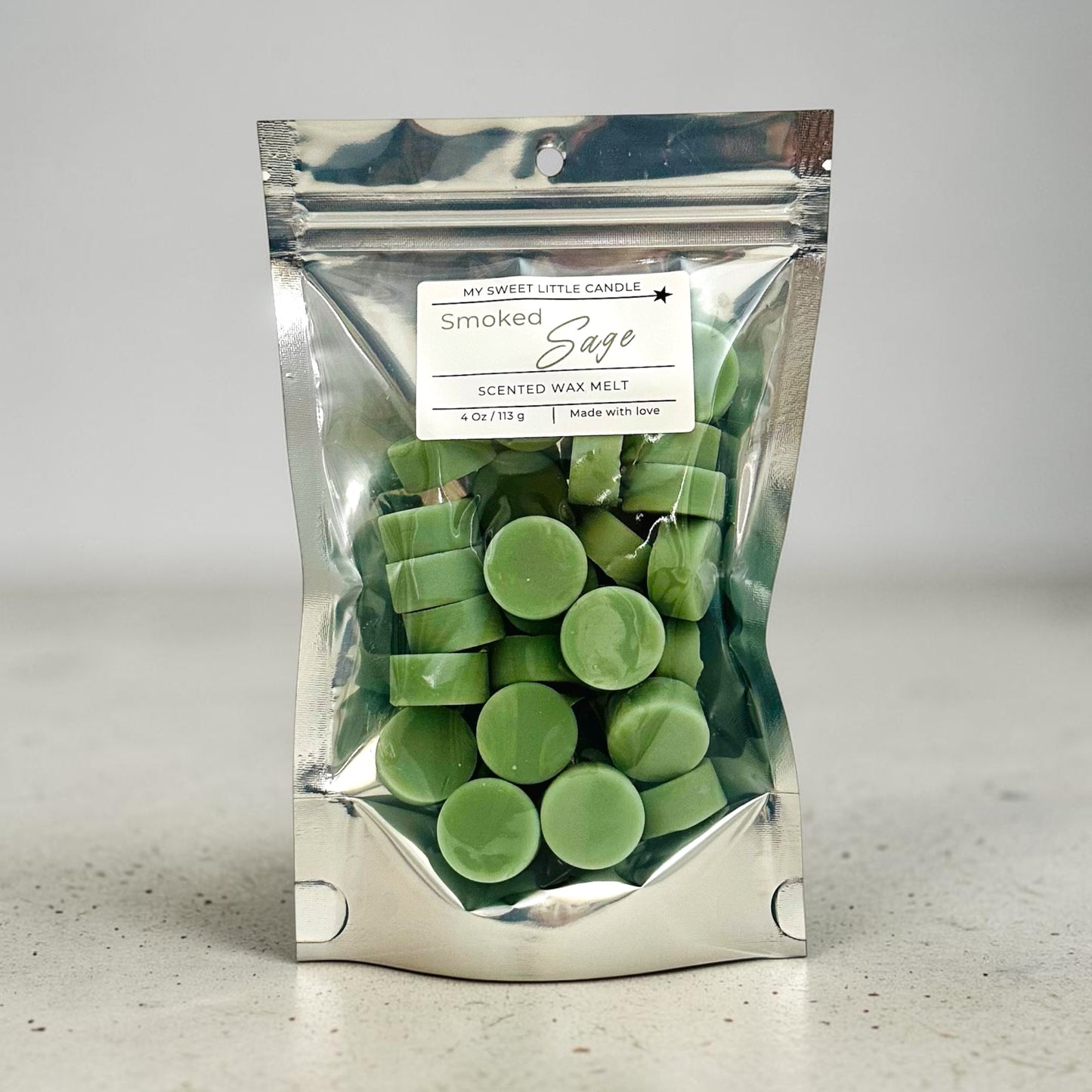 Smoked Sage Scented Wax Melt Bag 4 Oz