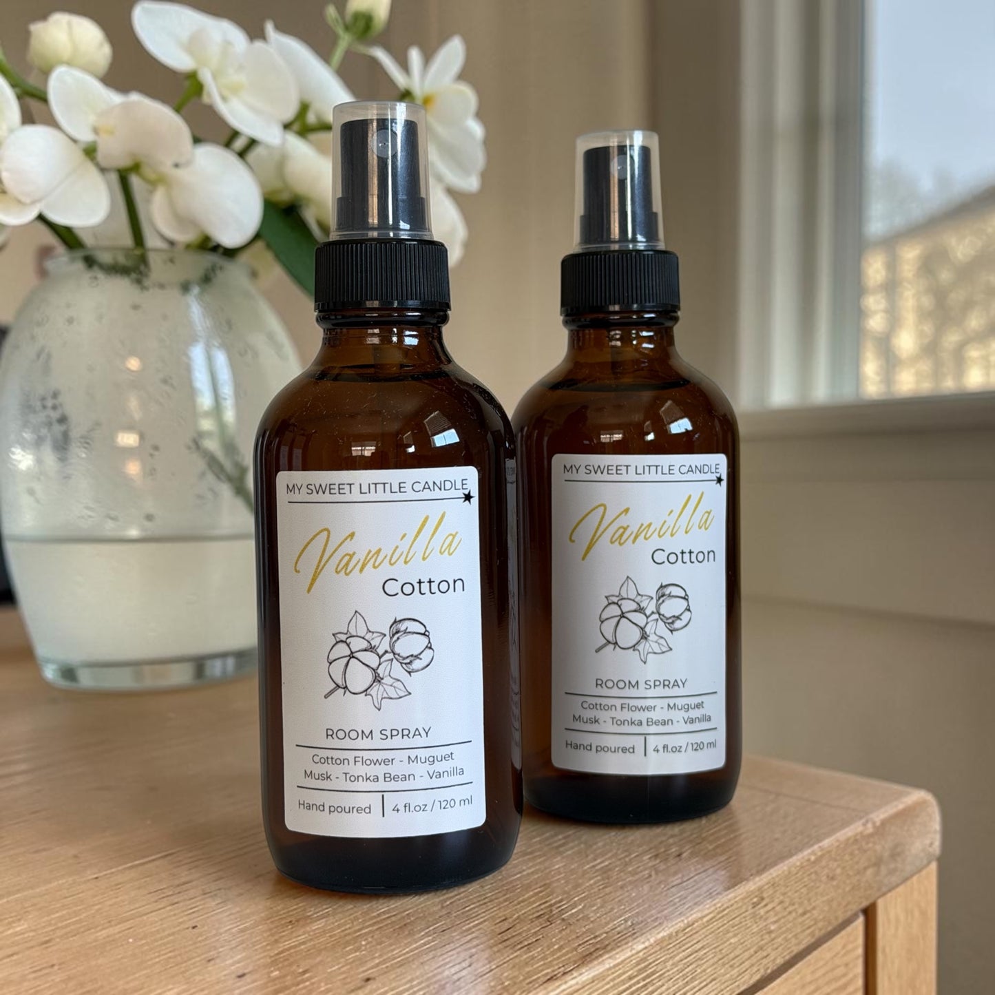 Vanilla Cotton Room Spray : Clean Linen and Vanilla Scent, 4 fl.oz