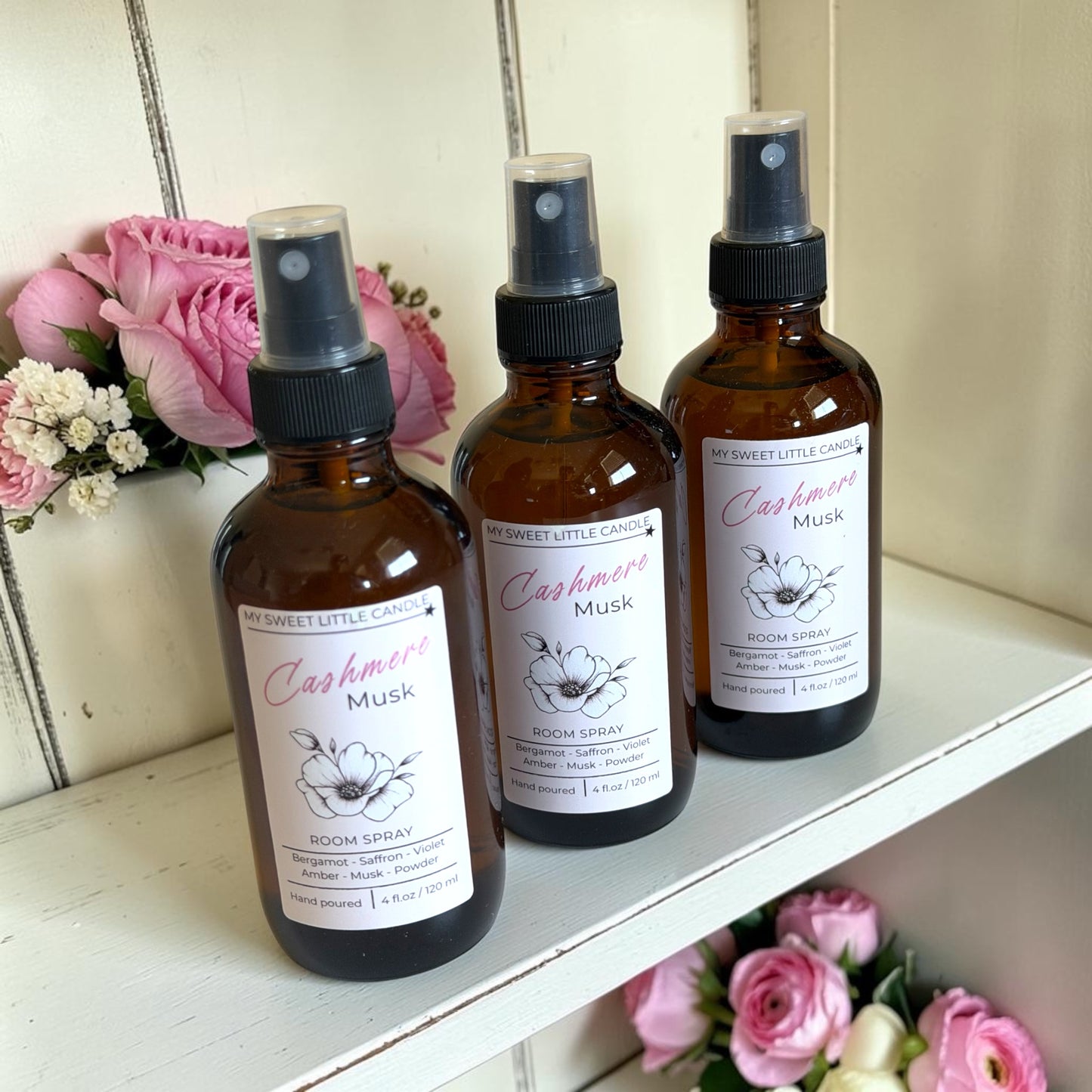 Cashmere and Musk Room Spray : Fresh Floral Home Fragrance, 4 fl oz