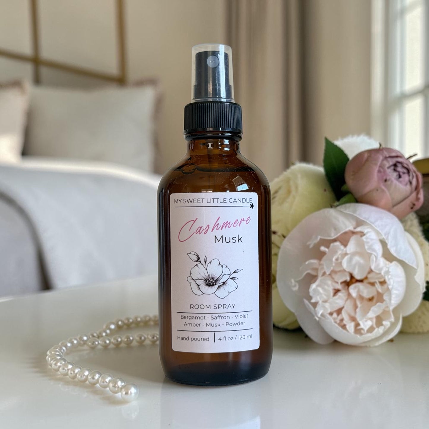 Cashmere and Musk Room Spray : Fresh Floral Home Fragrance, 4 fl oz
