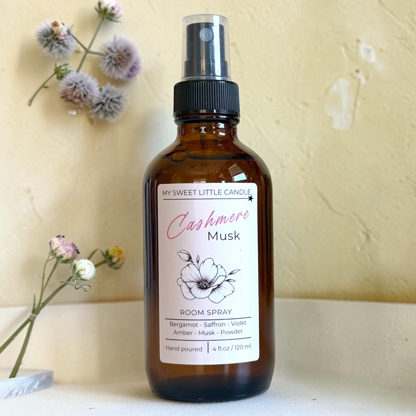Cashmere and Musk Room Spray : Fresh Floral Home Fragrance, 4 fl oz