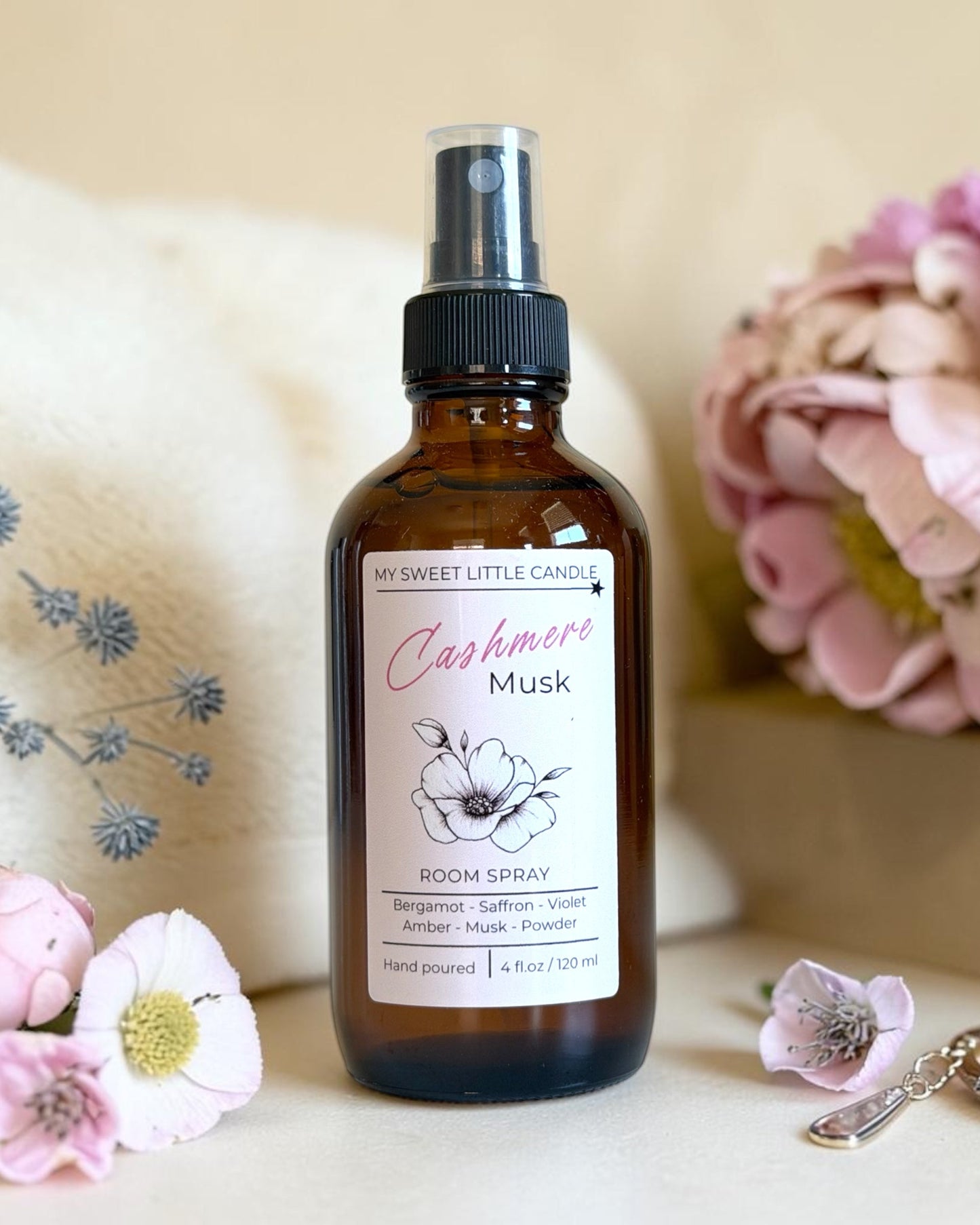 Cashmere and Musk Room Spray : Fresh Floral Home Fragrance, 4 fl oz
