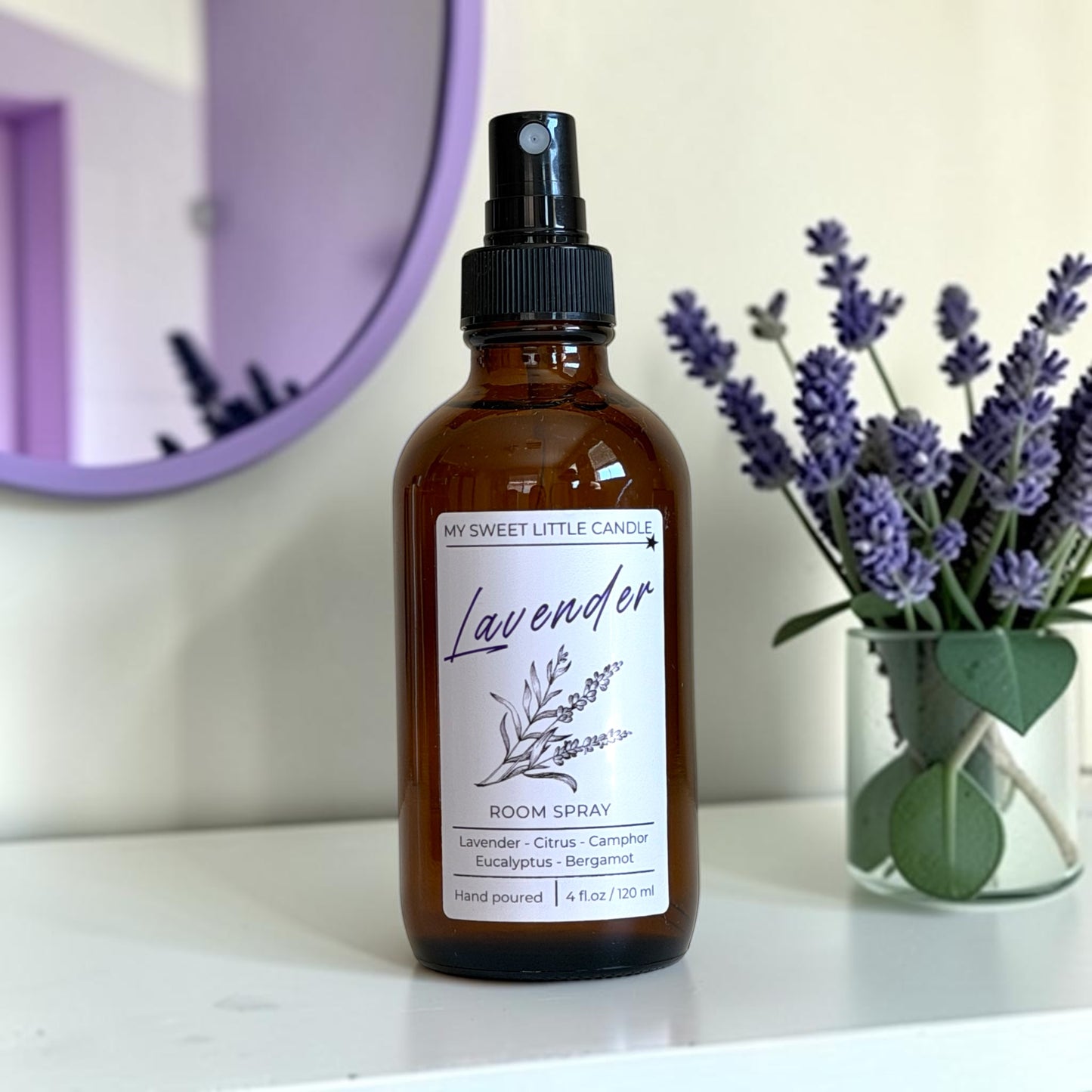 Lavender Room Spray : Calming Lavender Scent Mist, 4 fl.oz